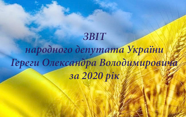 Звіт народного депутата України Гереги О.В. за 2020 рік
