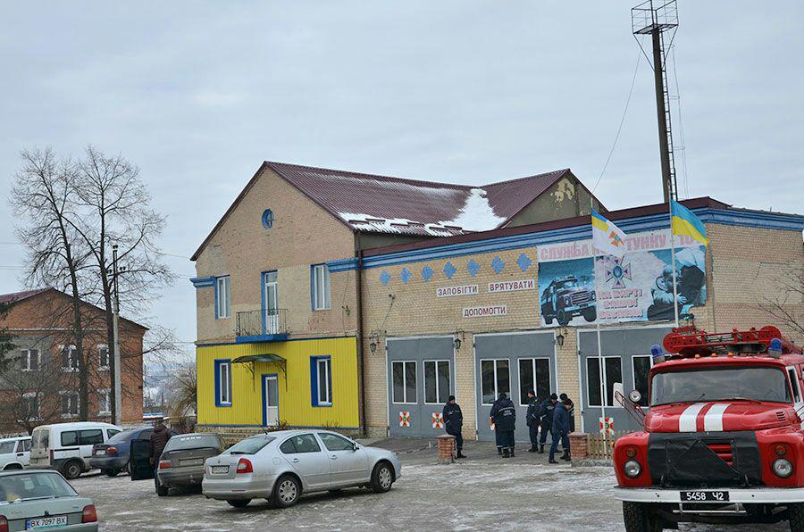 Перекриття даху пожежної частини в Городку